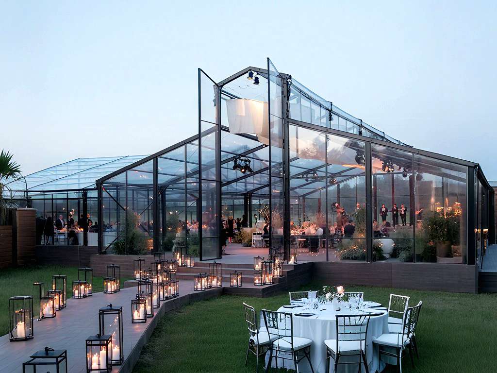 large glass greenhouse,  glass greenhouses for sale, metal greenhouse, greenhouse wedding,Luxury Large metal glass greenhouse wedding YSGH-177